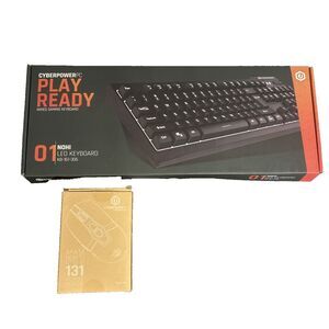 Cyberpower Play Ready PC Wired Gaming Keyboard 01 Nohi + Elite Mouse M1 Bundle